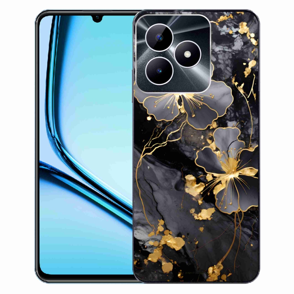 mmCase gél tok a Realme Note 50-hez – arany virágok