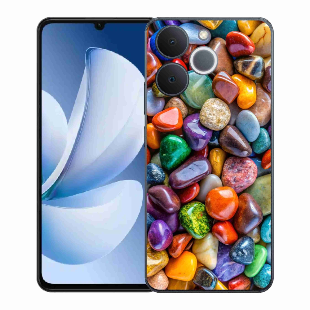 Zselés borítás mmCase a Realme Note 70T készülékhez - színes strasszkövek
