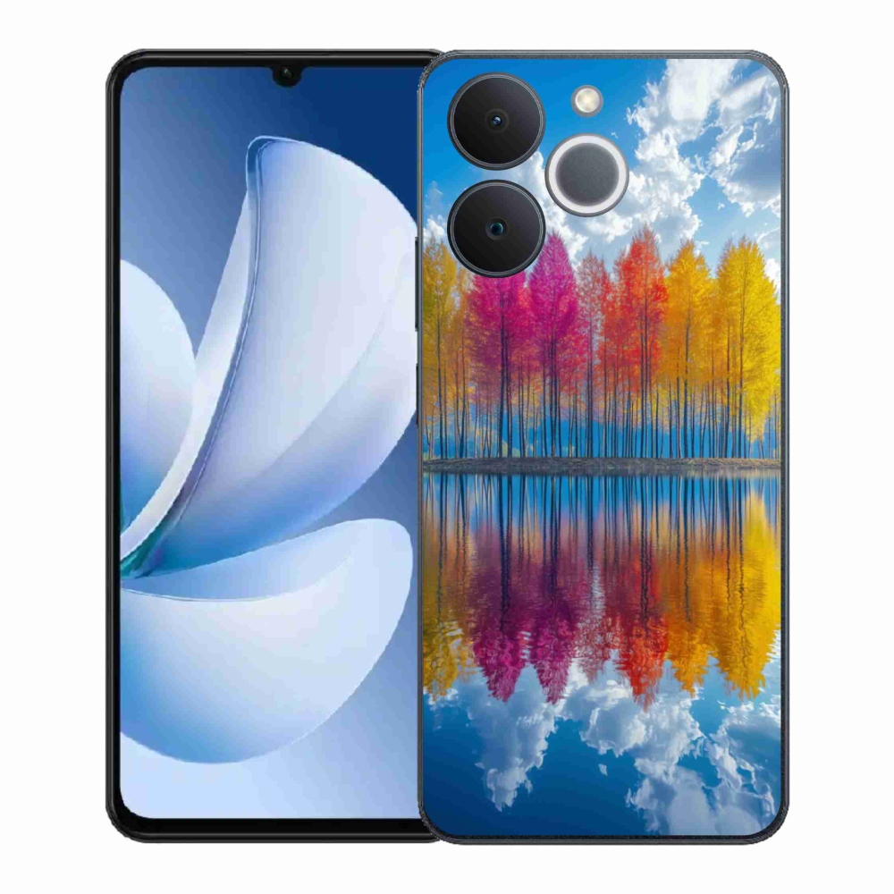 Zselés borítás mmCase a Realme Note 70T-hez - színes fák