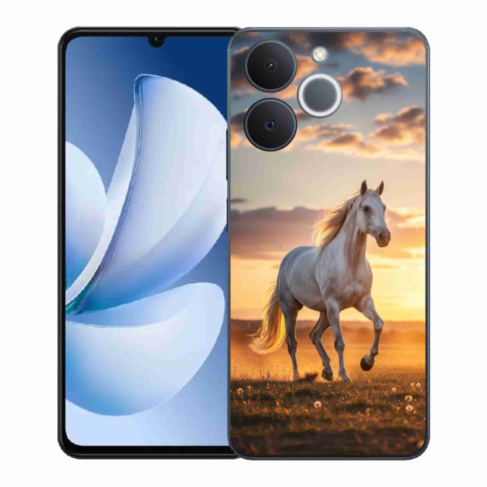 Zselés borítás mmCase a Realme Note 70T-hez - futó fehér ló 2