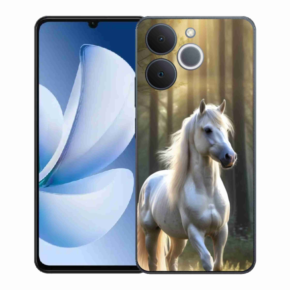 Zselés borítás mmCase a Realme Note 70T-hez - fehér ló 3
