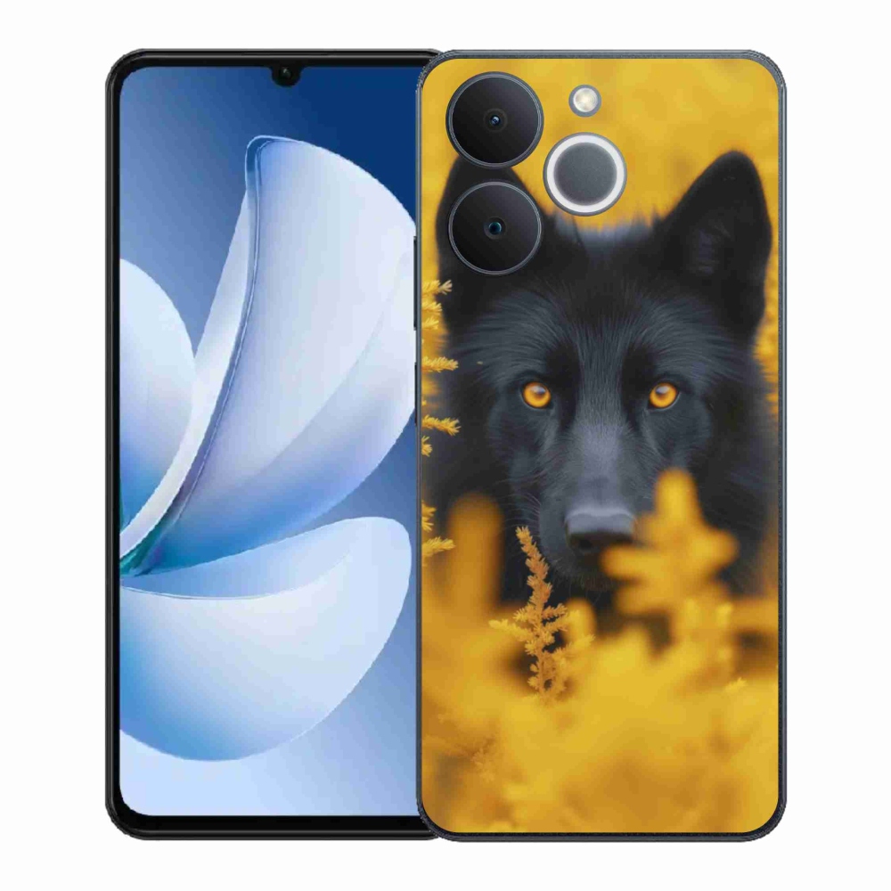 Zselés borítás mmCase a Realme Note 70T-hez - fekete farkas 2