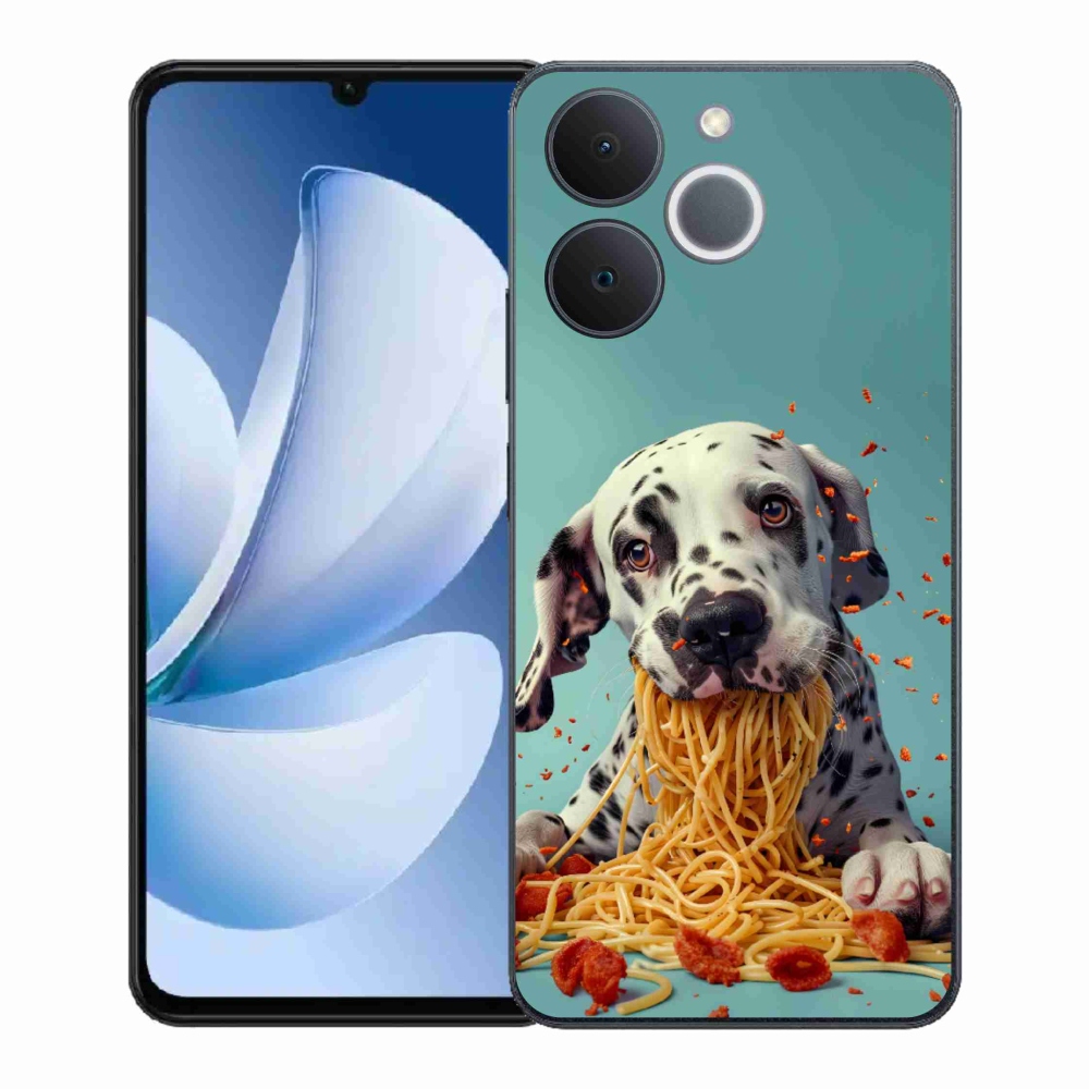 Zselés borítás mmCase a Realme Note 70T-hez - dalmatin és spagetti