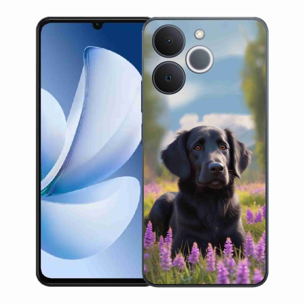 Gél borítás mmCase a Realme Note 70T készülékhez - elegáns fekete retriever