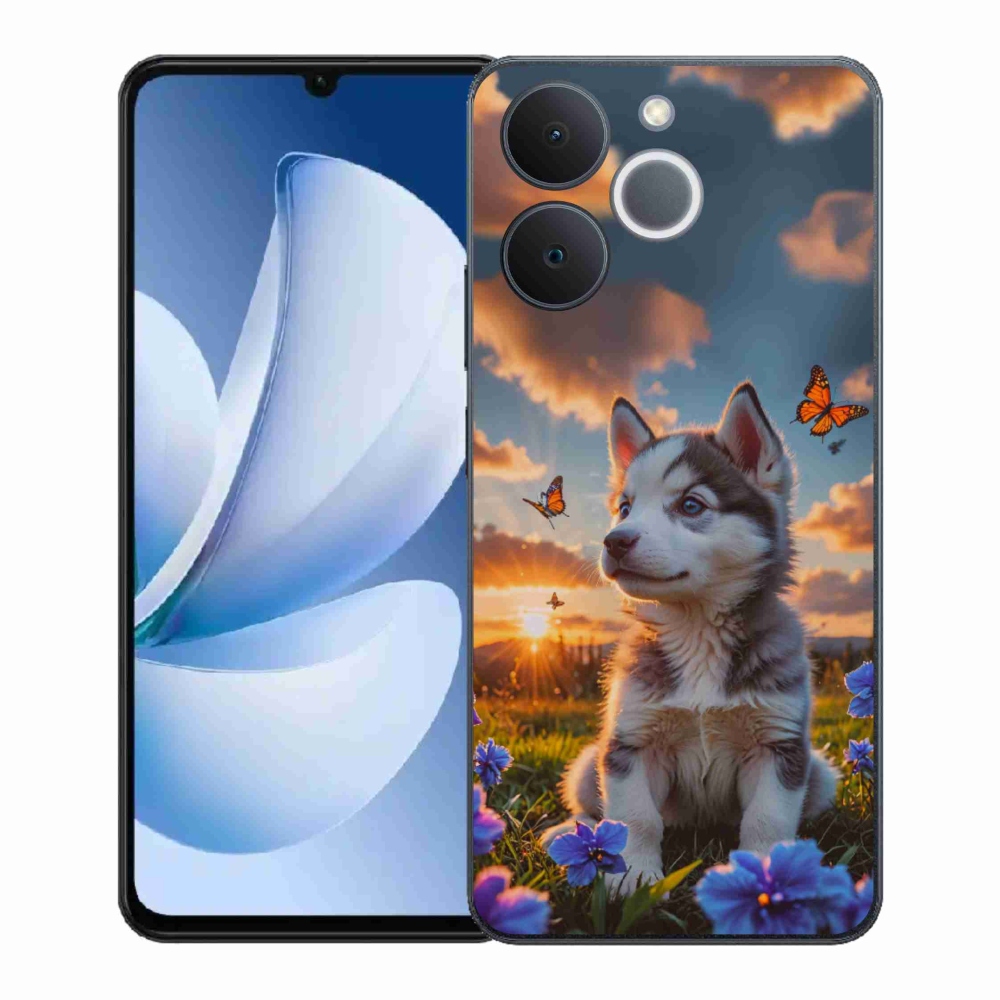 Gél borítás mmCase a Realme Note 70T-hez - husky naplementében
