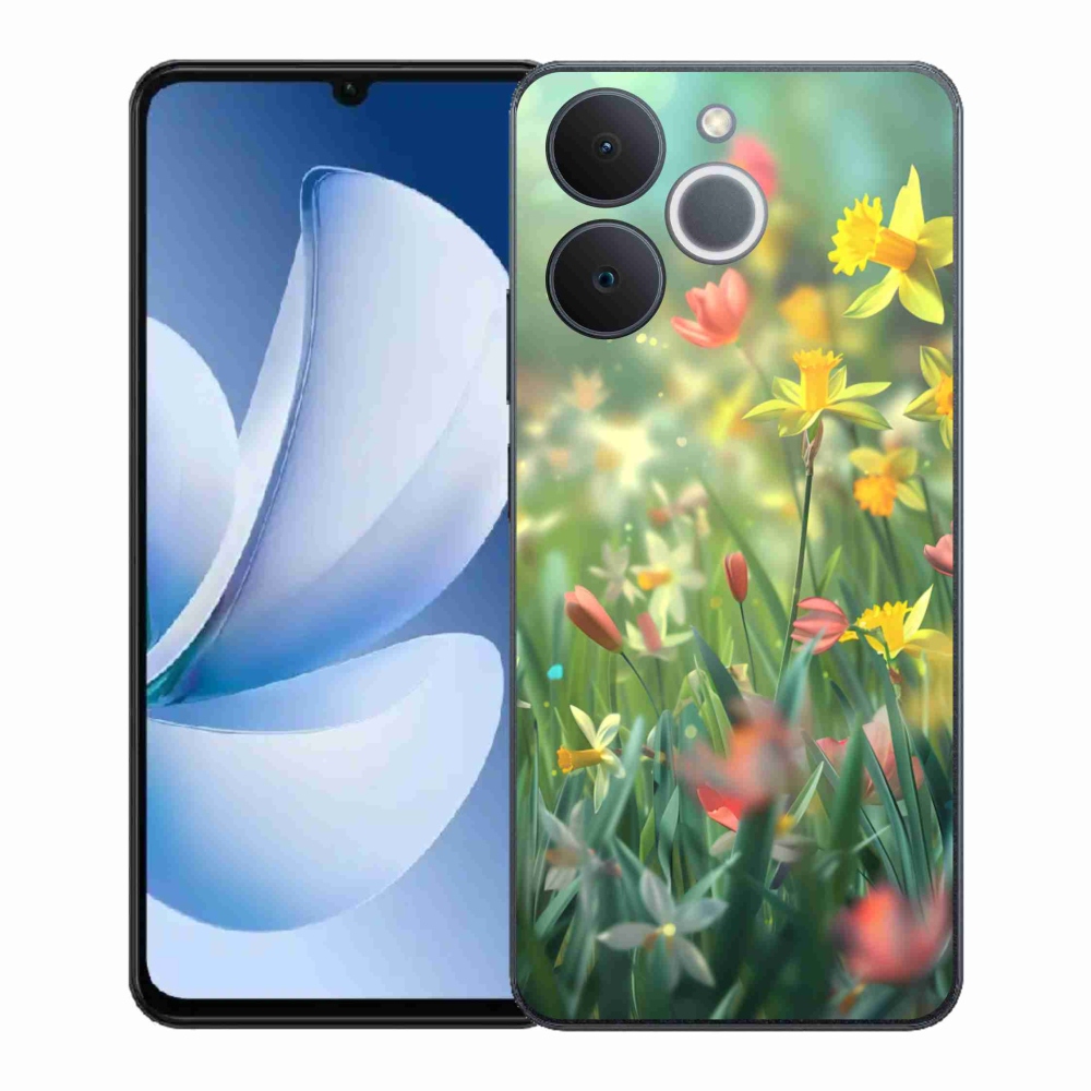 Gél borító mmCase a Realme Note 70T készülékhez - tavaszi virágok