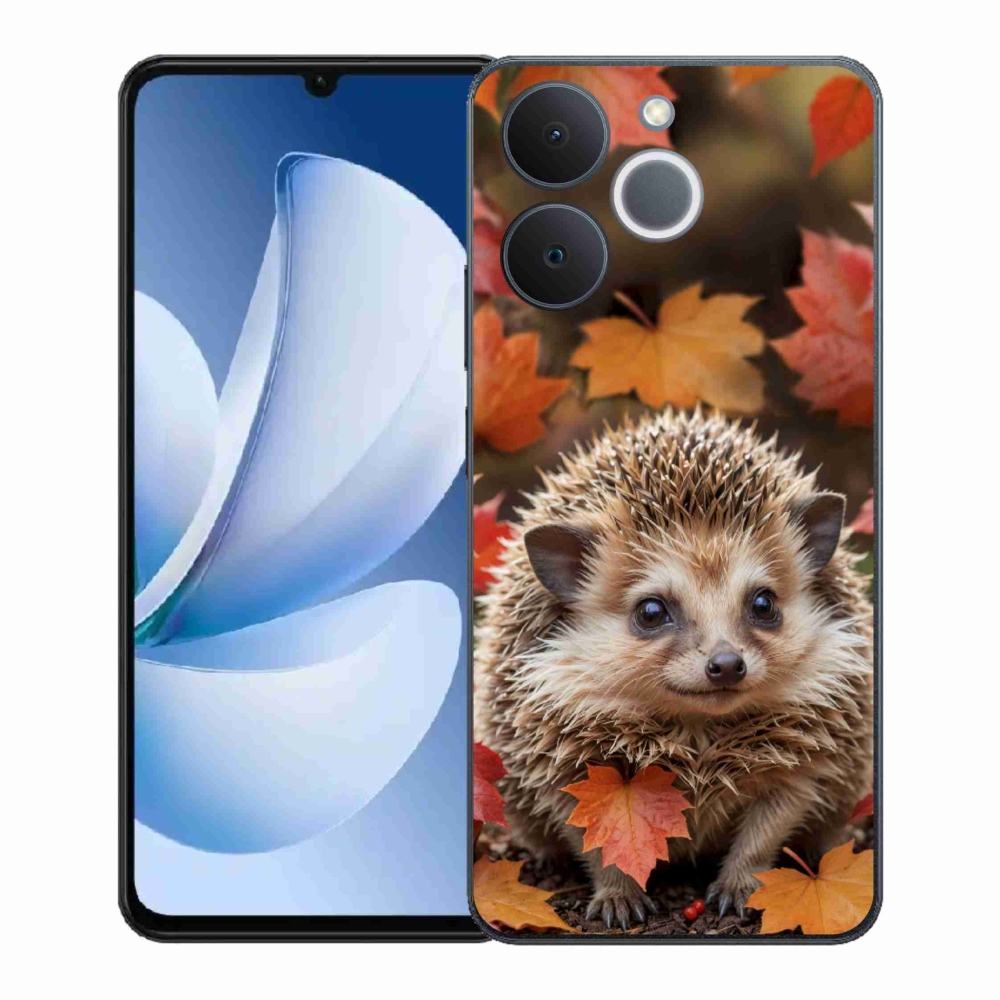 Zselés borító mmCase a Realme Note 70T készülékhez - süni levelekben