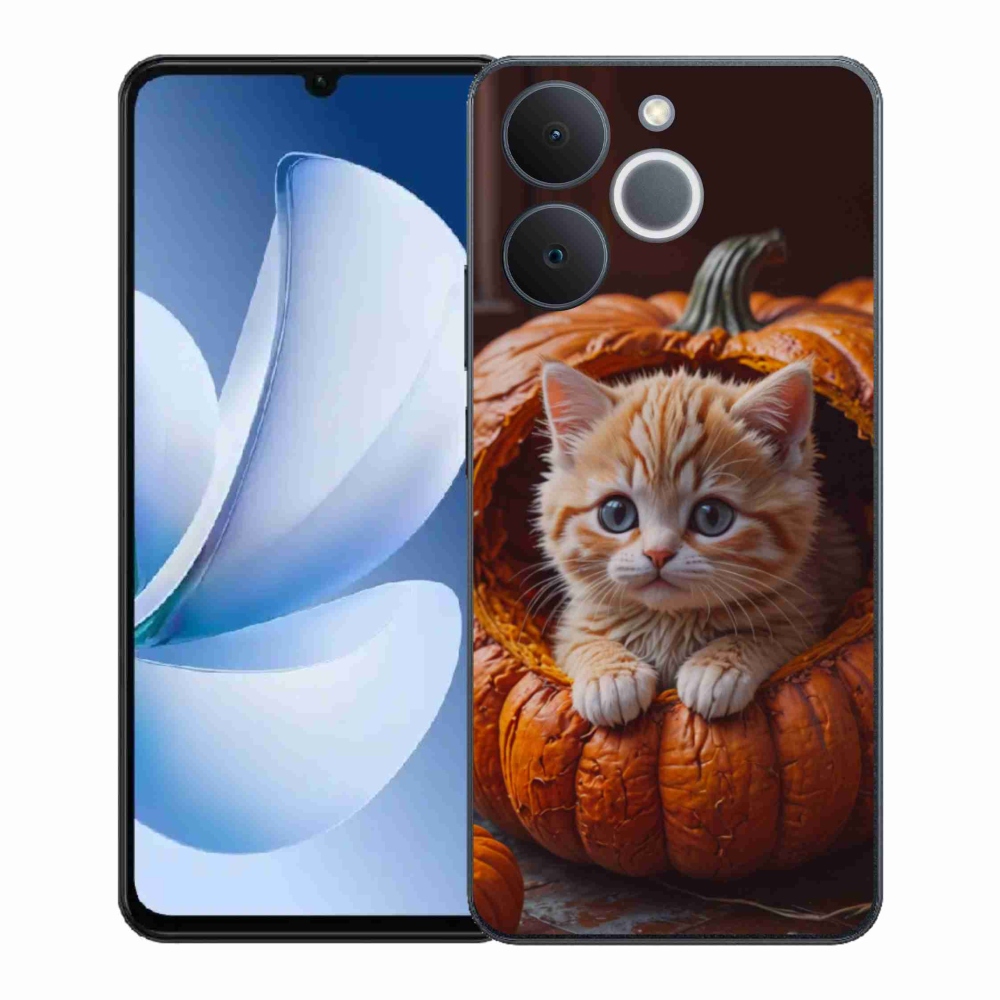 Gél borítás mmCase a Realme Note 70T készülékhez - cica és tök 2
