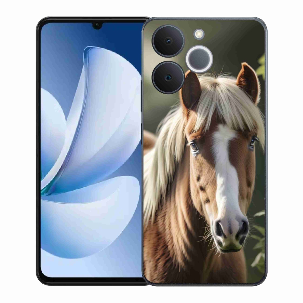 Zselés borítás mmCase for Realme Note 70T - ló világos sörénnyel