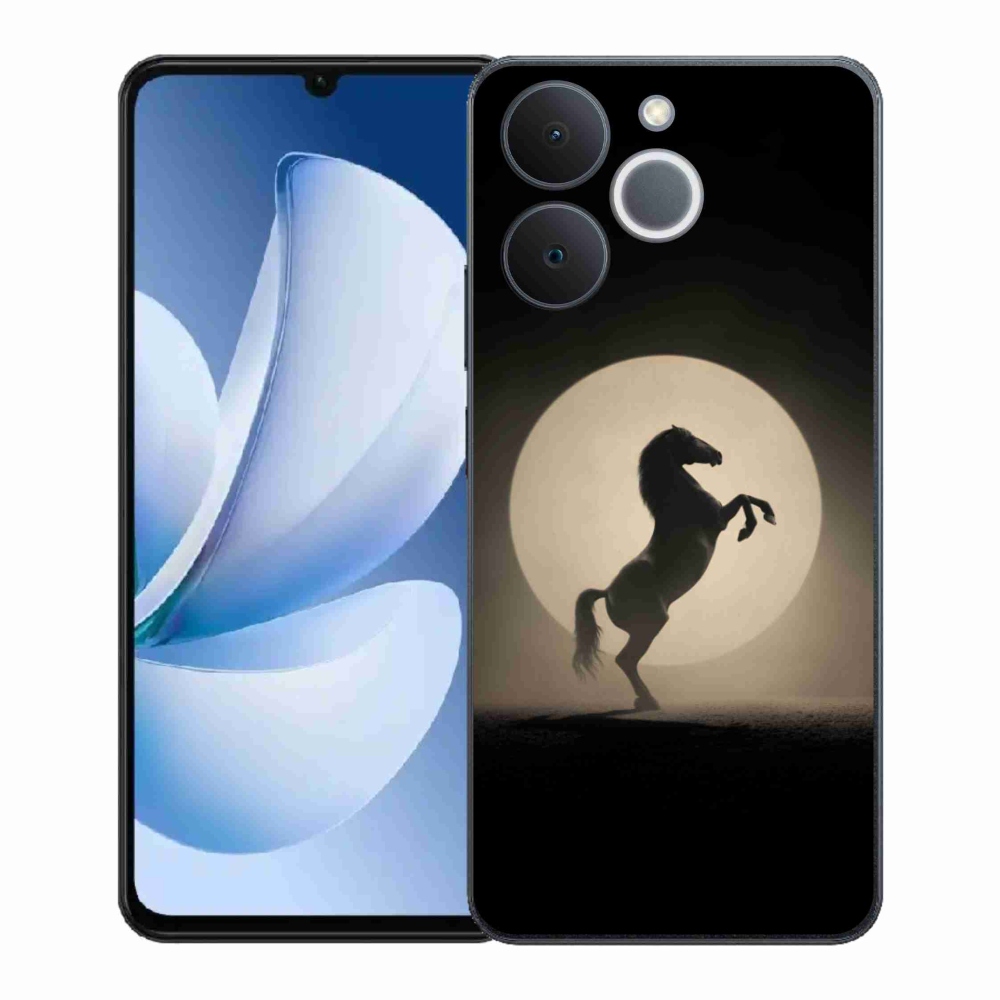 Zselés borítás mmCase a Realme Note 70T számára - ló sziluettben