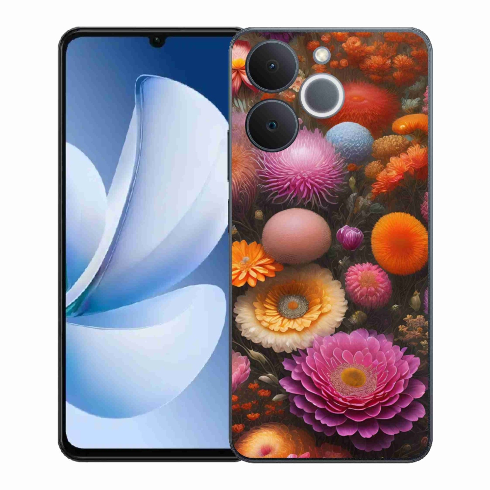 Gél borító mmCase a Realme Note 70T számára - virágos kompozíció