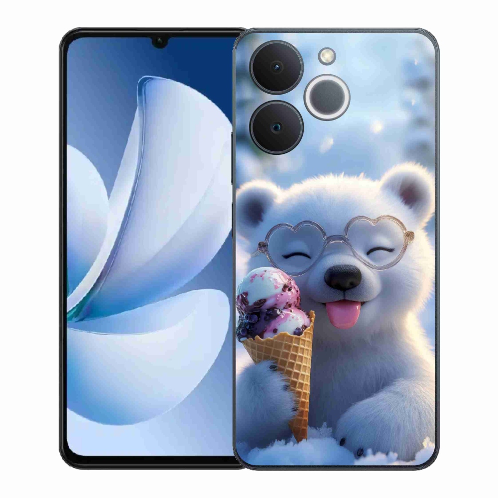 Gél borítás mmCase a Realme Note 70T készülékhez - mackó fagylalttal