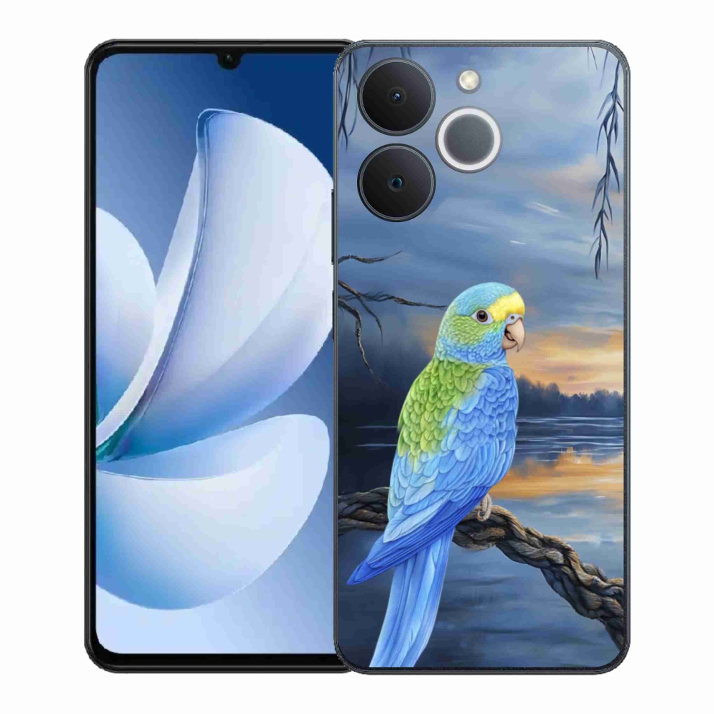 Zselés borítás mmCase a Realme Note 70T készülékhez - kék papagáj