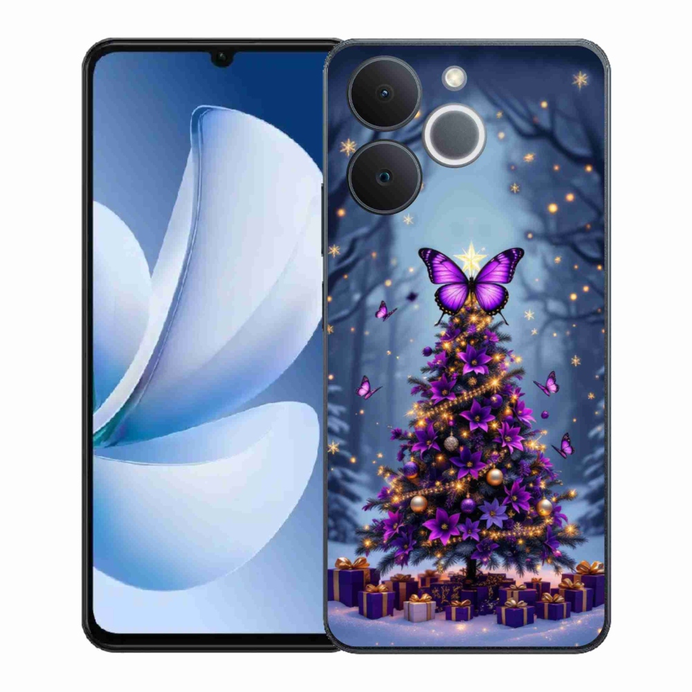 Gél borítás mmCase a Realme Note 70T-hez - pillangó karácsonyfa