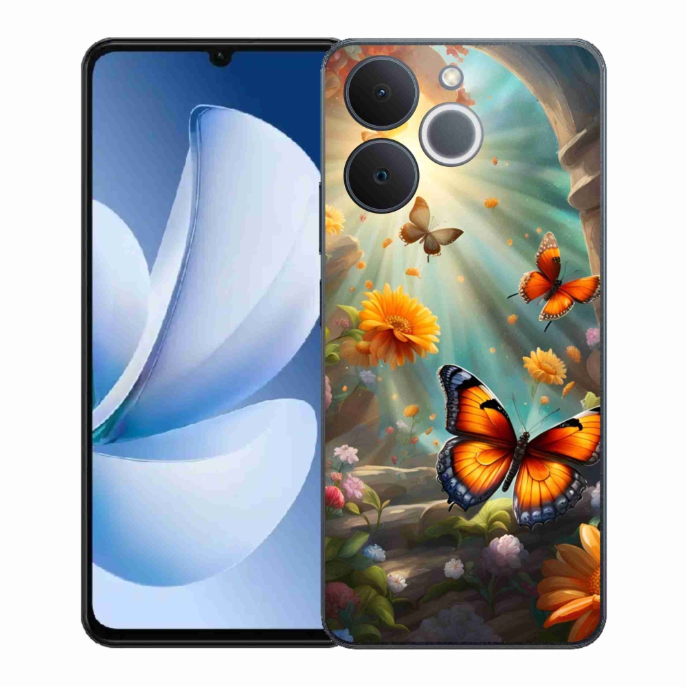 Zselés borítás mmCase a Realme Note 70T-hez - pillangókert 2