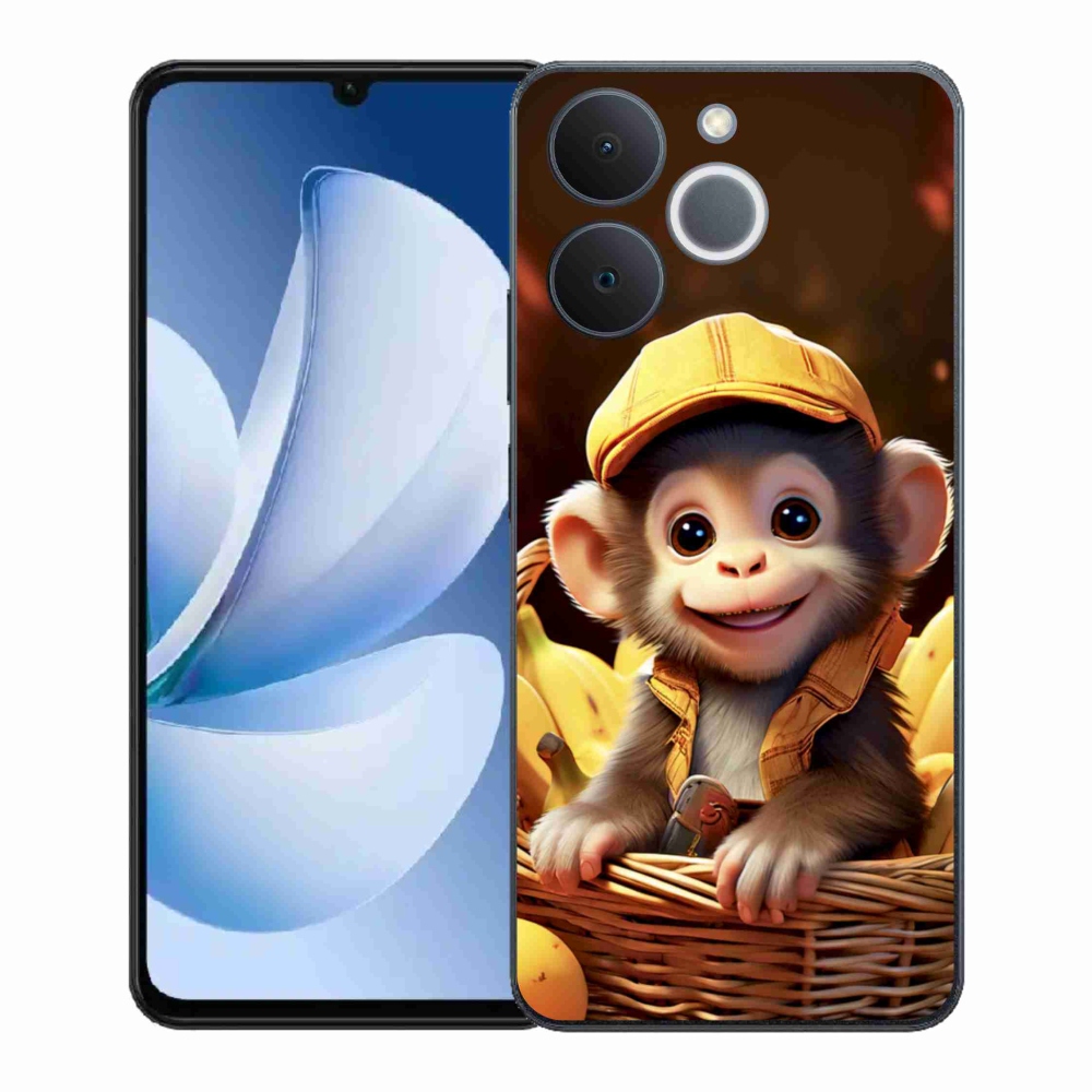 Zselés borítás mmCase a Realme Note 70T készülékhez - majom a kosárban