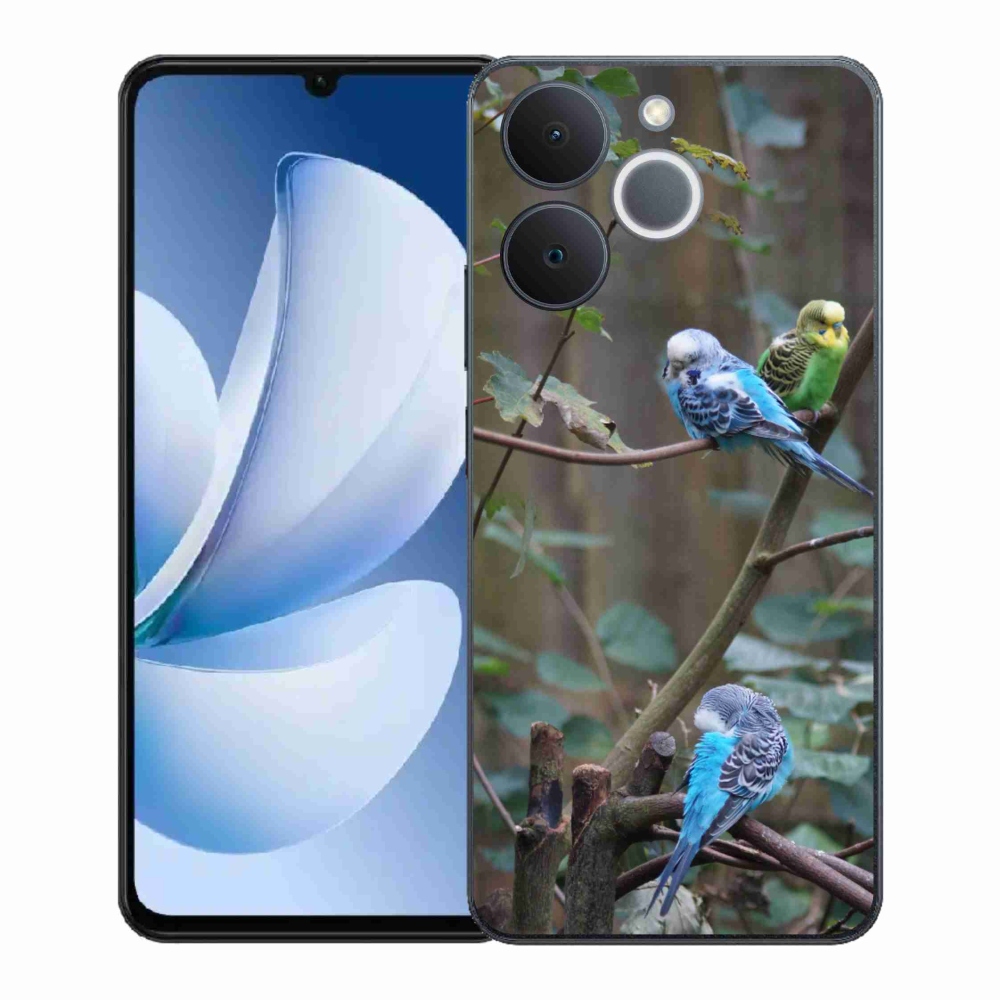 Gél borító mmCase a Realme Note 70T számára - papagájok az ágon