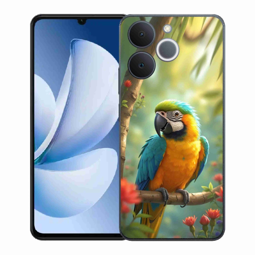 Zselés borítás mmCase a Realme Note 70T készülékhez - papagáj ara kék és sárga