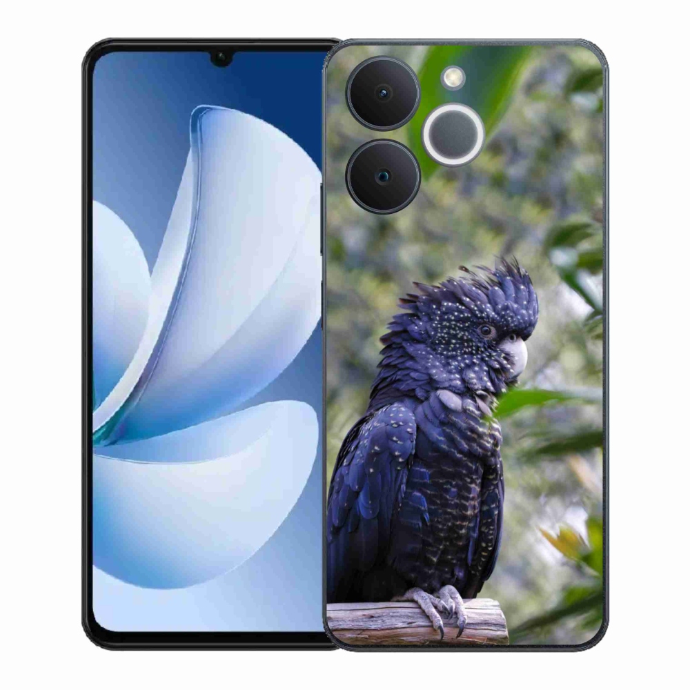 Zselés borítás mmCase a Realme Note 70T készülékhez - papagáj kakadu fekete