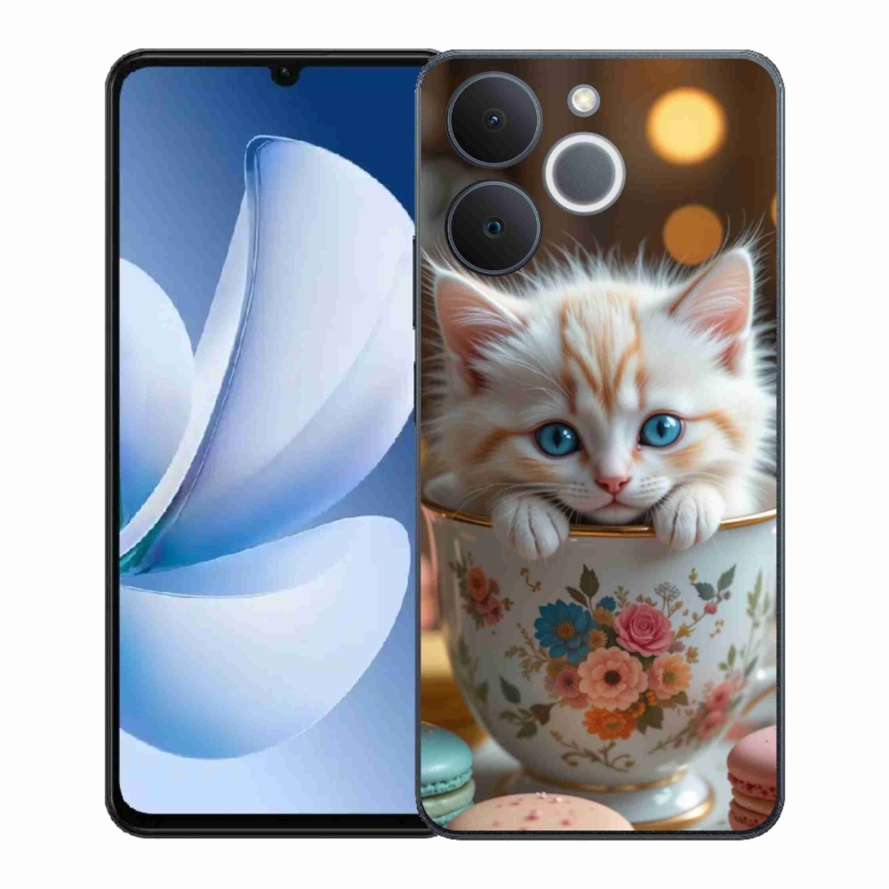 Gél borítás mmCase a Realme Note 70T számára - aranyos cica 6