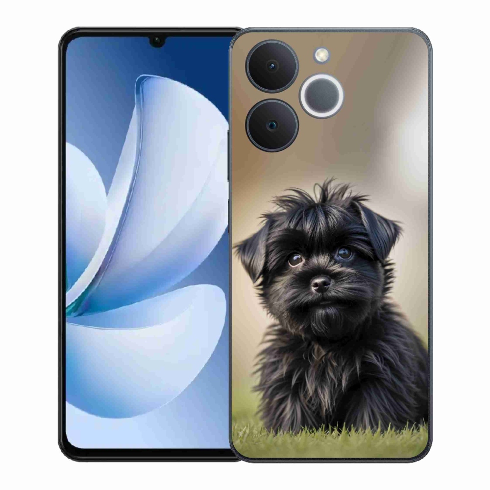 Gél borítás mmCase a Realme Note 70T számára - aranyos fekete kutya