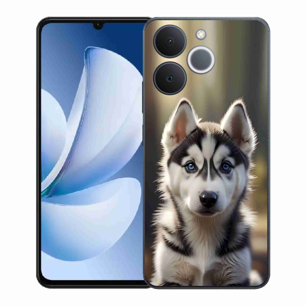 Gél borítás mmCase a Realme Note 70T-hez - aranyos szibériai husky