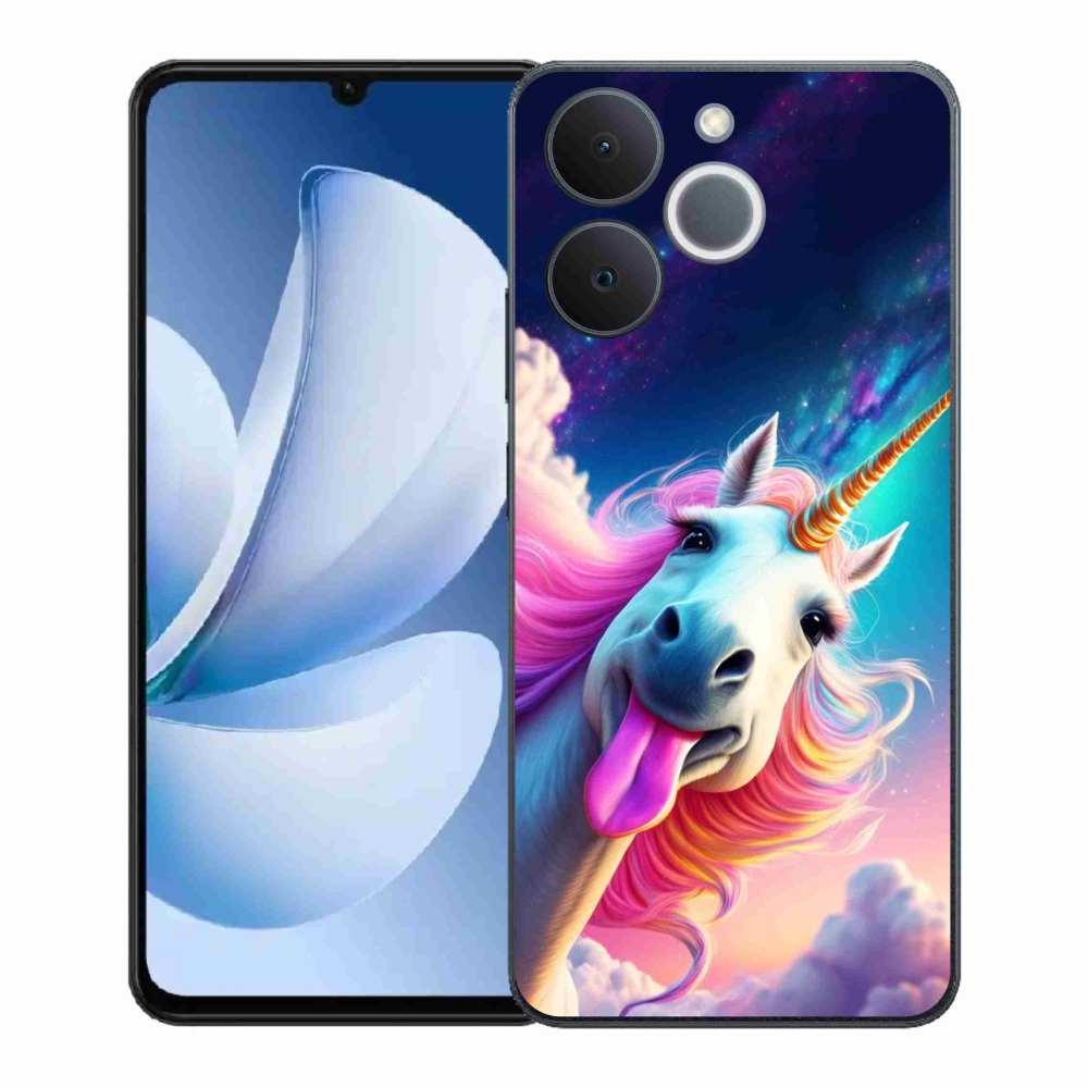 Zselés borítás mmCase a Realme Note 70T-hez - őrült egyszarvú