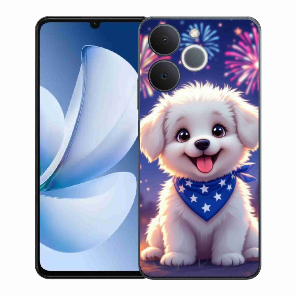 Gél borítás mmCase a Realme Note 70T számára - ünnepi kiskutya