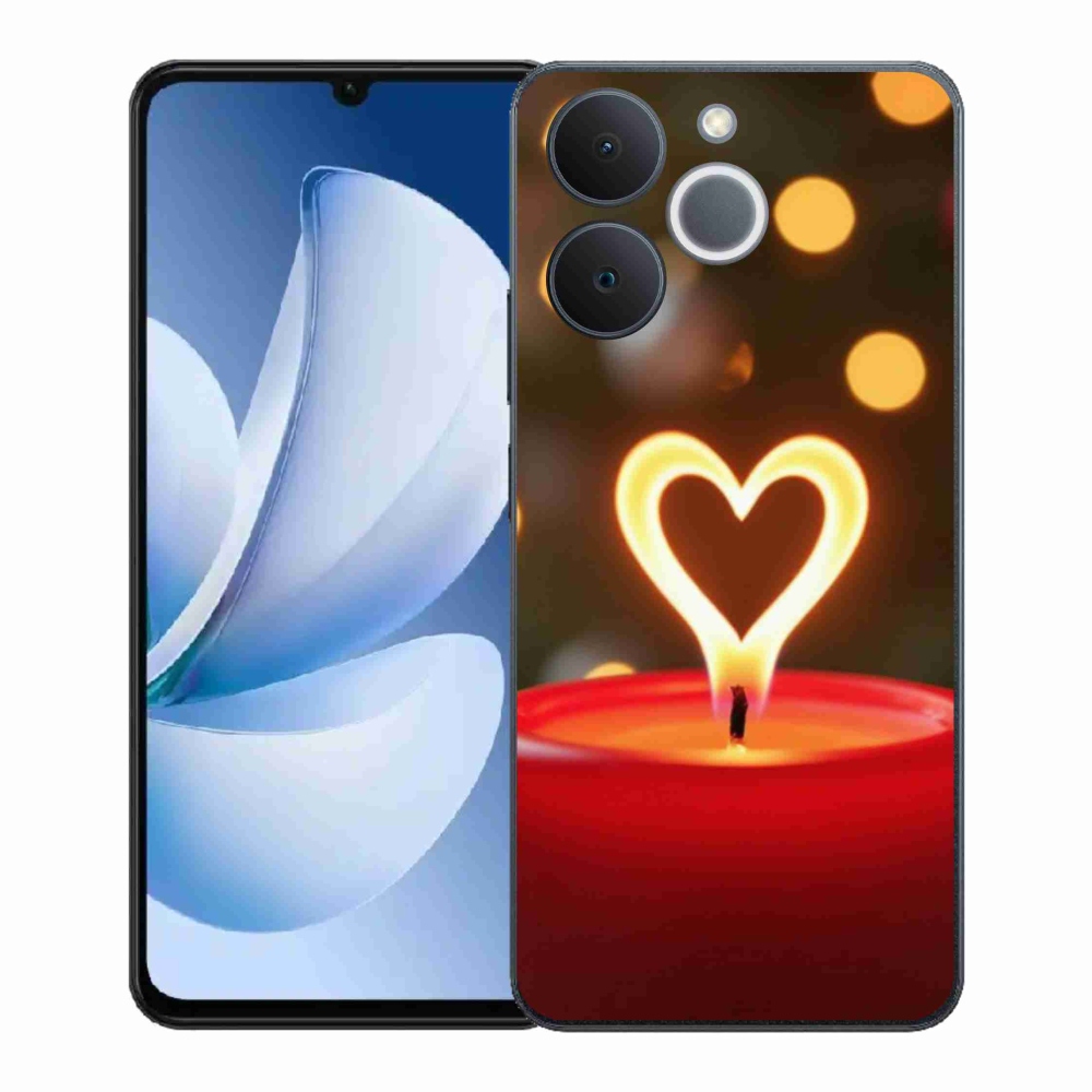 Zselés borítás mmCase a Realme Note 70T-hez - láng szíve