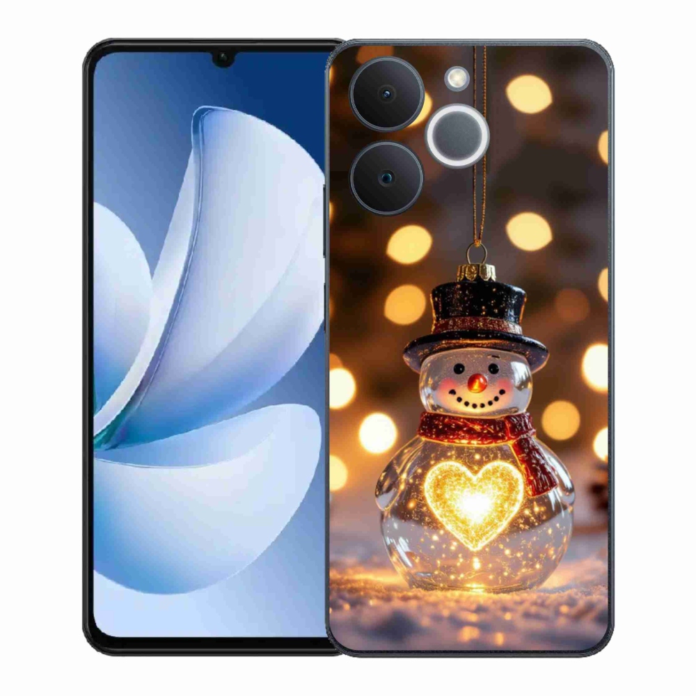Gél borítás mmCase a Realme Note 70T számára - világító karácsonyi hóember