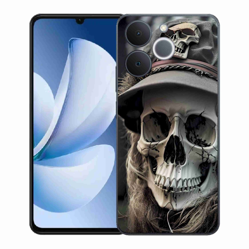 Zselés borítás mmCase a Realme Note 70T készülékhez - sötét koponya