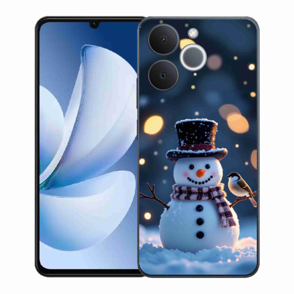 Gél borítás mmCase a Realme Note 70T számára - karácsonyi hóember