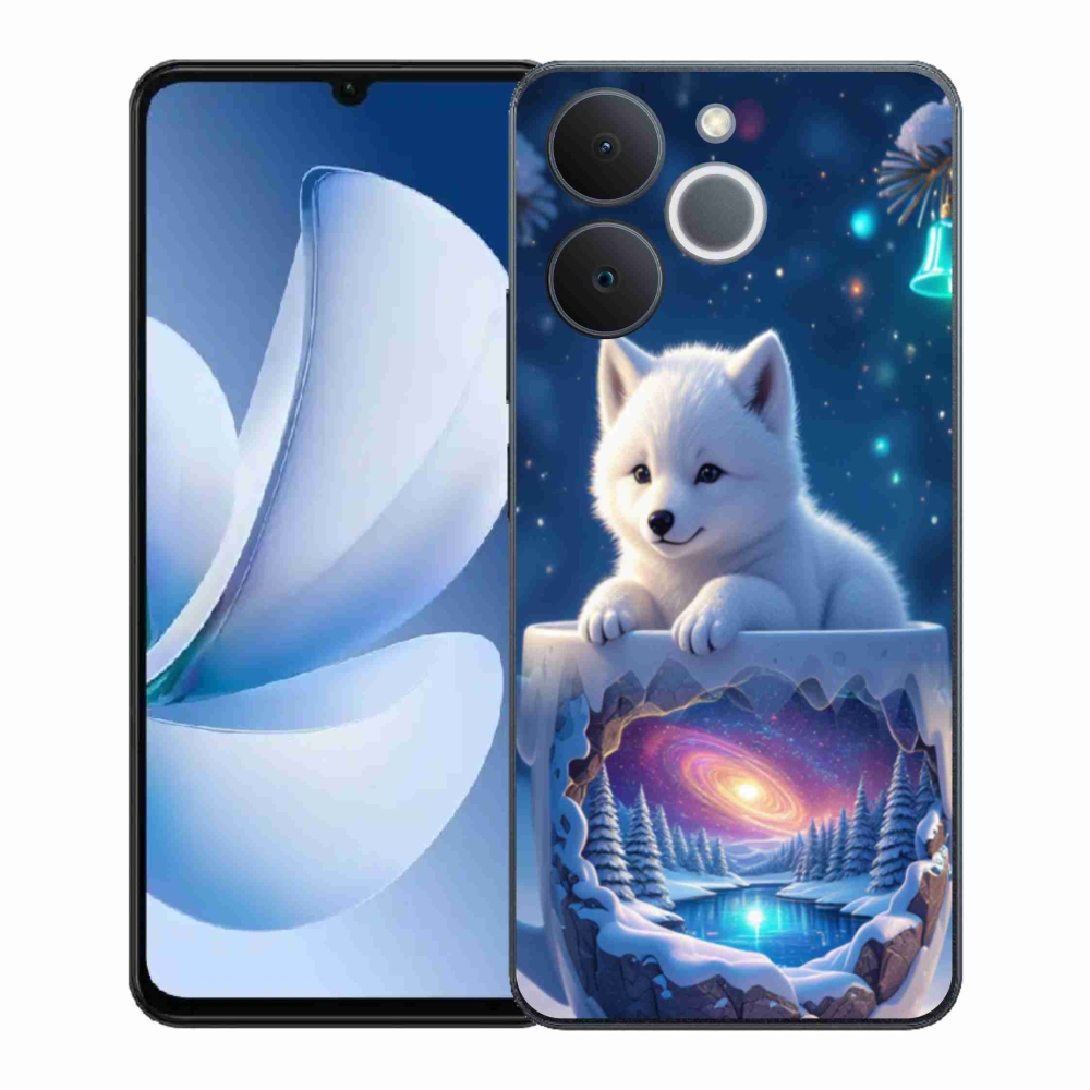 Gél borítás mmCase a Realme Note 70T-hez - karácsonyi kölyökkutyakölyök