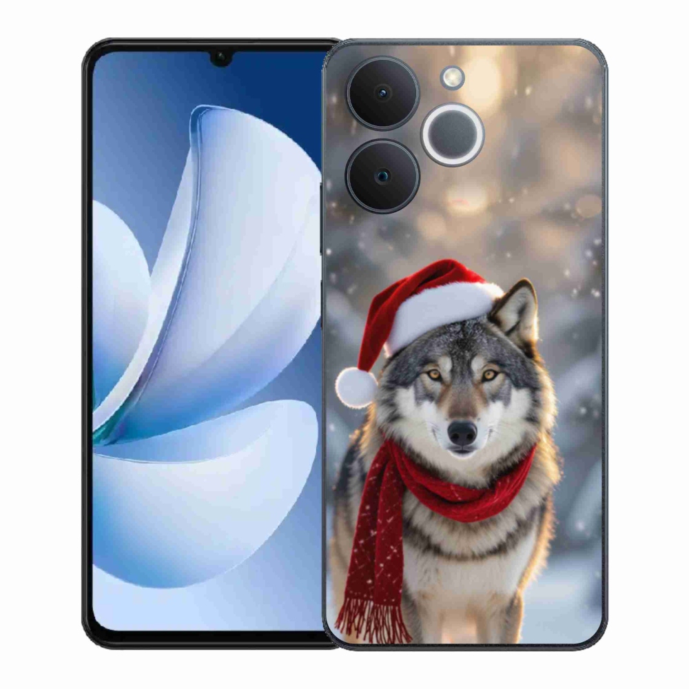 Gél borítás mmCase a Realme Note 70T számára - Karácsonyi farkas