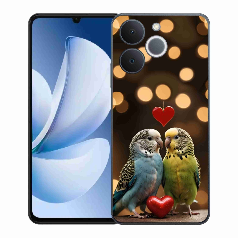 Gél borítás mmCase a Realme Note 70T-hez - szerelmes papagájok