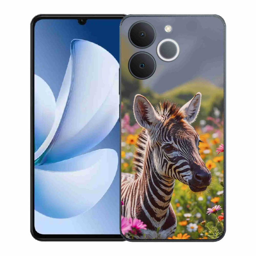 Zselés borító mmCase a Realme Note 70T készülékhez - zebra a réten