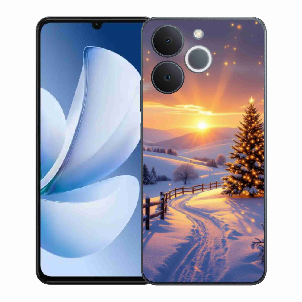 Zselés borítás mmCase a Realme Note 70T számára - téli tájkép