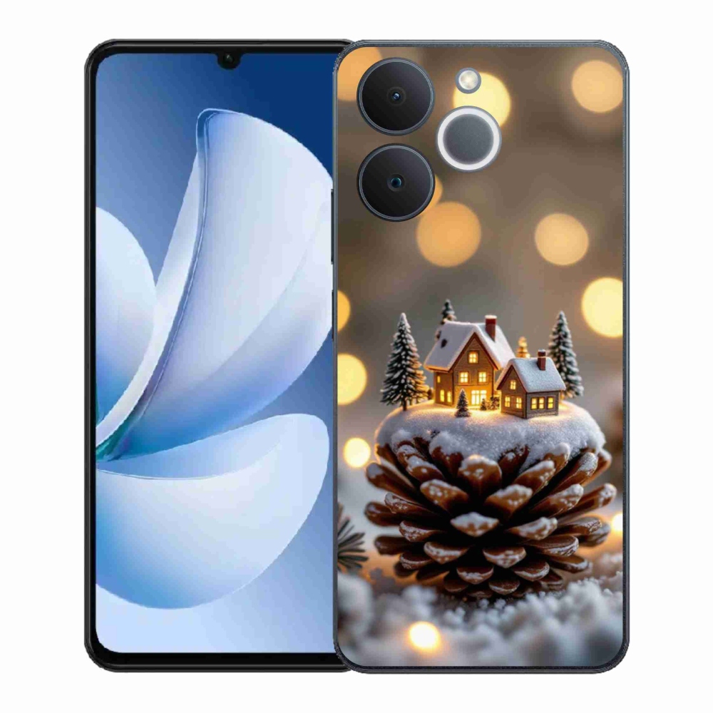 Zselés borítás mmCase a Realme Note 70T számára - téli falu