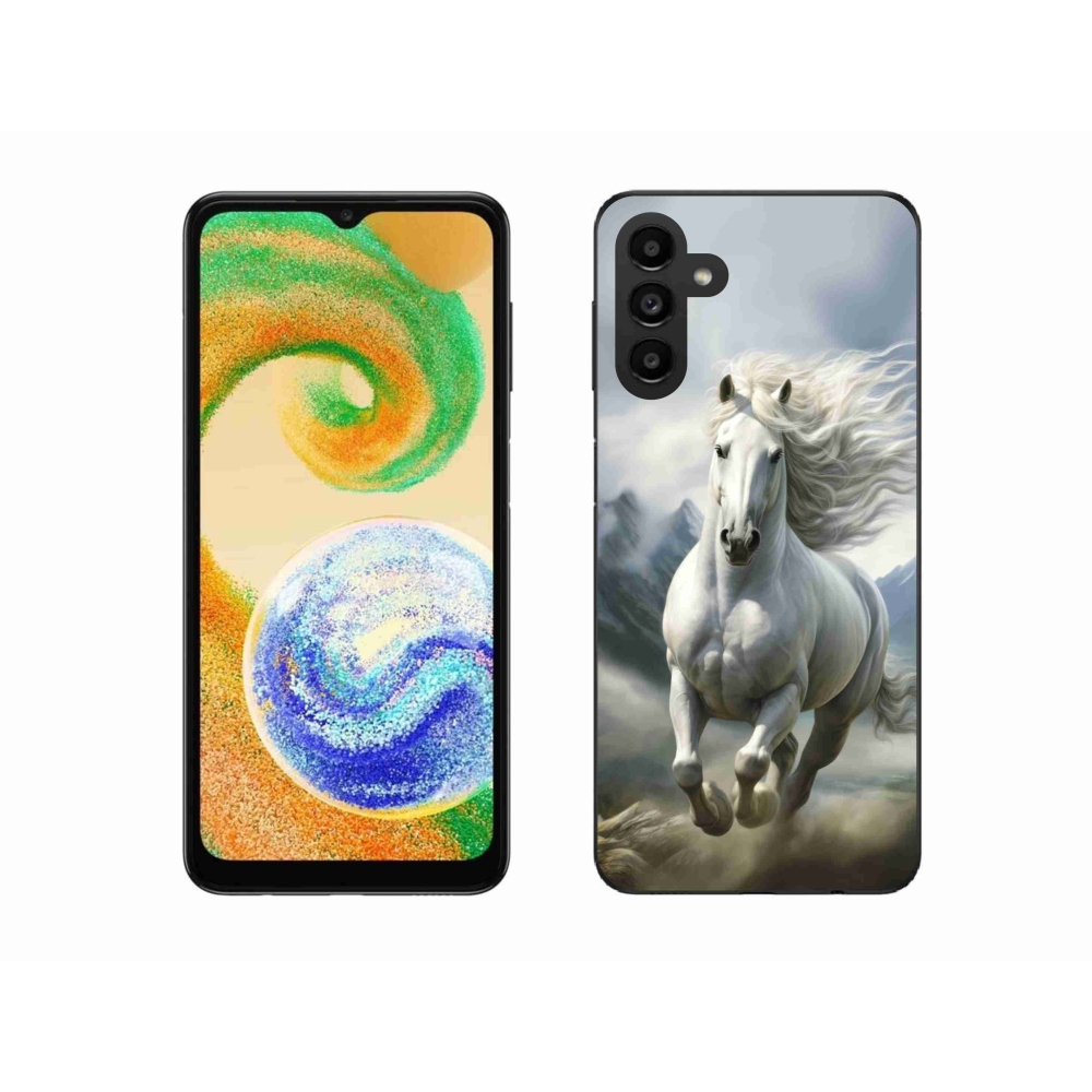 Zselés borítás mmCase Samsung Galaxy A04s (164,7x76,7x9,1 mm) - futó fehér ló 3