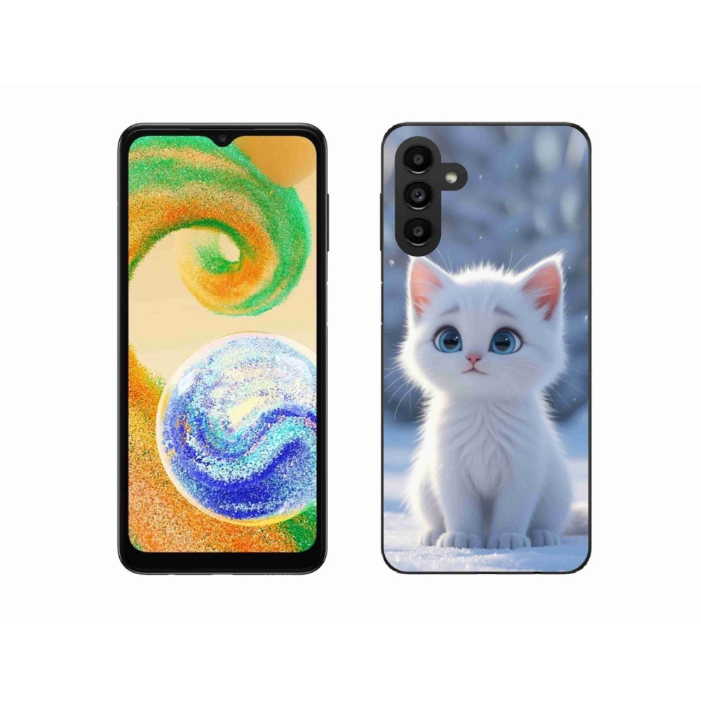 Zselés borítás mmCase Samsung Galaxy A04s (164,7x76,7x9,1 mm) - fehér cica 3