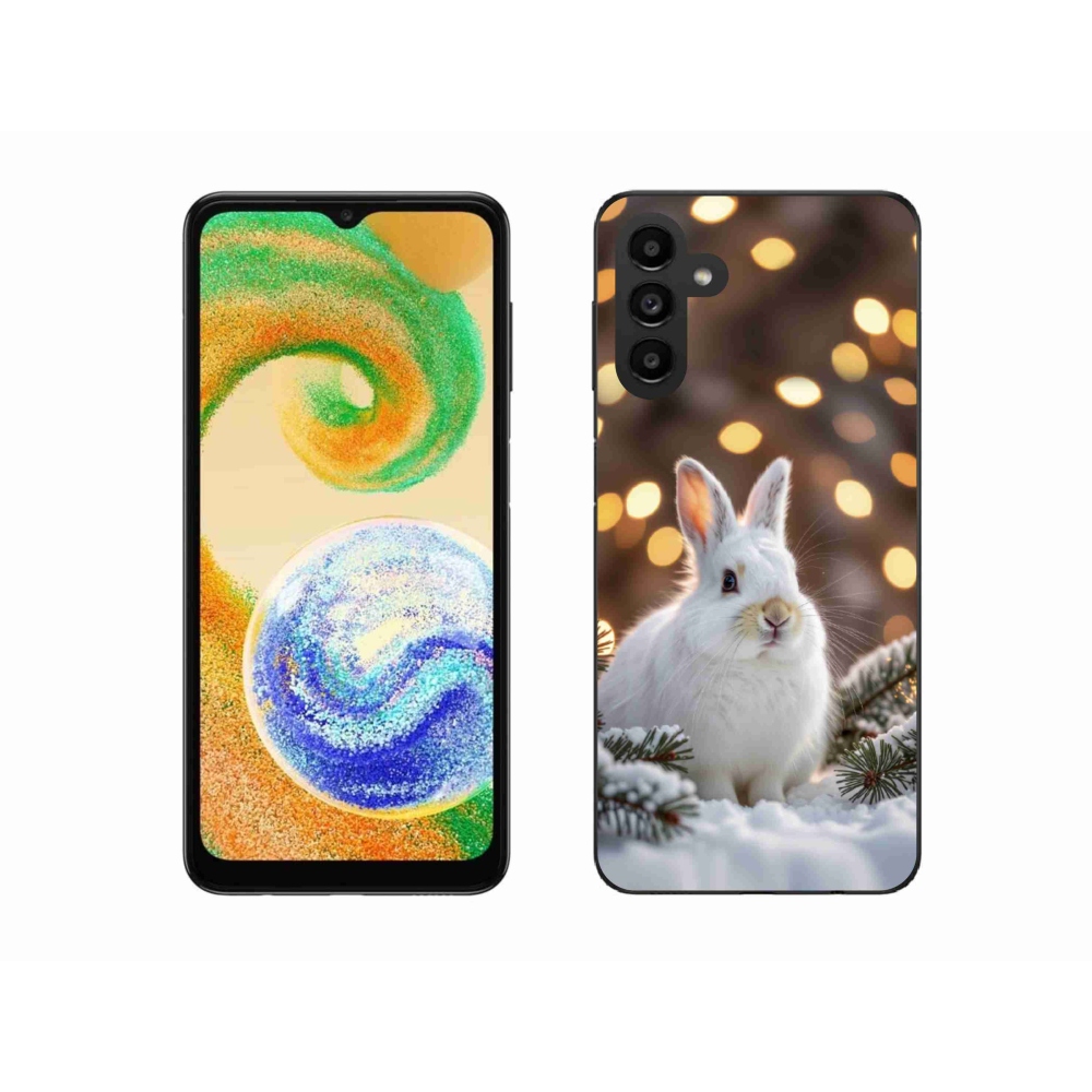 Zselés borító mmCase Samsung Galaxy A04s (164,7x76,7x9,1 mm) - fehér nyúl