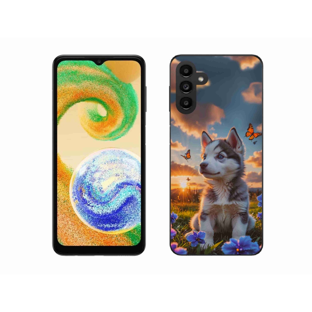 Zselés borítás mmCase Samsung Galaxy A04s (164,7x76,7x9,1 mm) - husky a naplementében