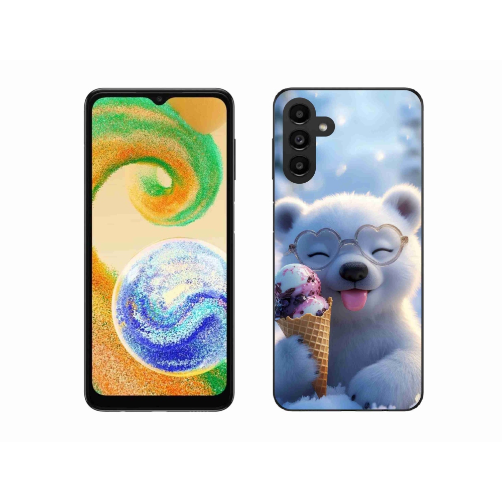 Zselés borítás mmCase Samsung Galaxy A04s (164,7x76,7x9,1 mm) - mackó fagyival