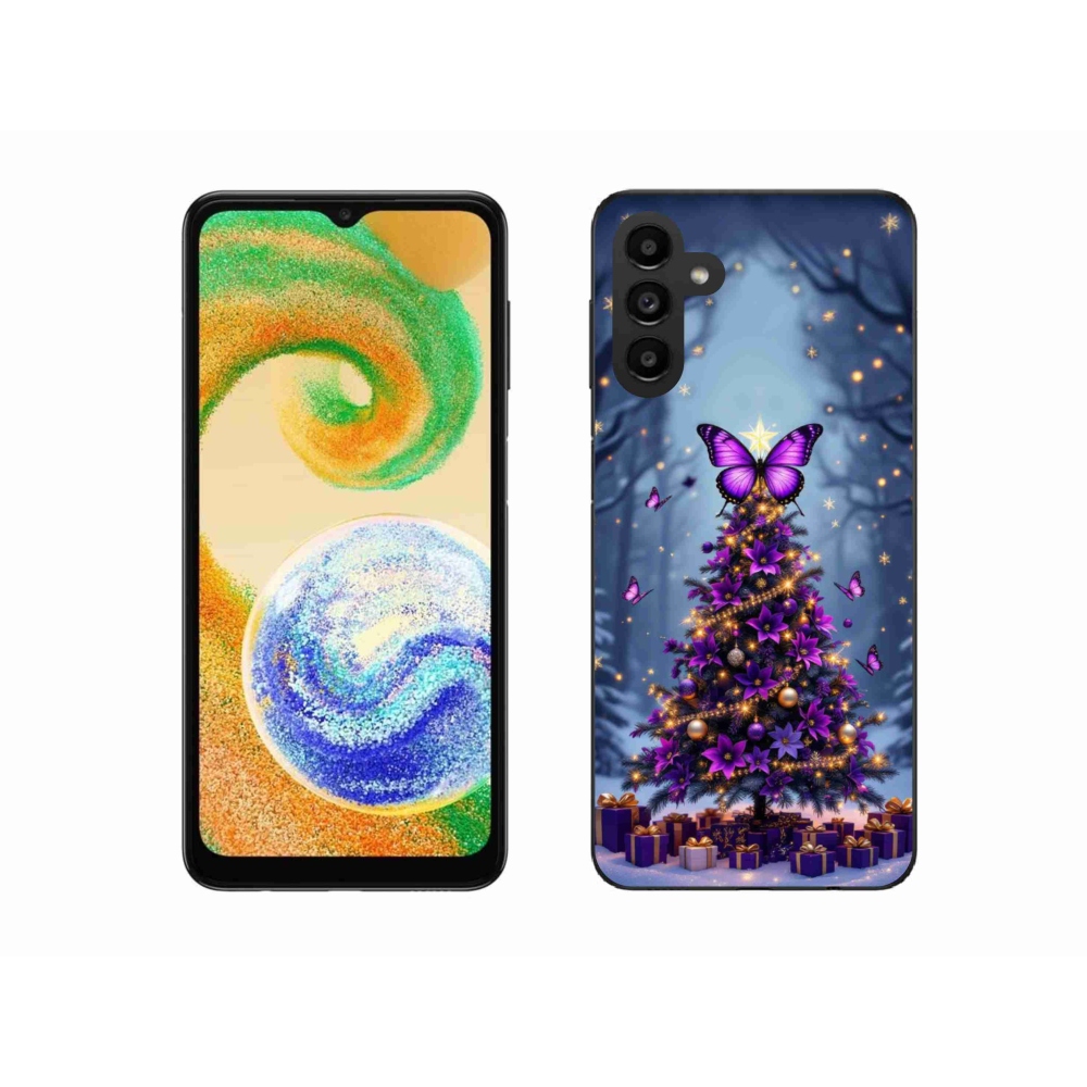 Zselés borítás mmCase Samsung Galaxy A04s (164,7x76,7x9,1 mm) - pillangó karácsonyfa