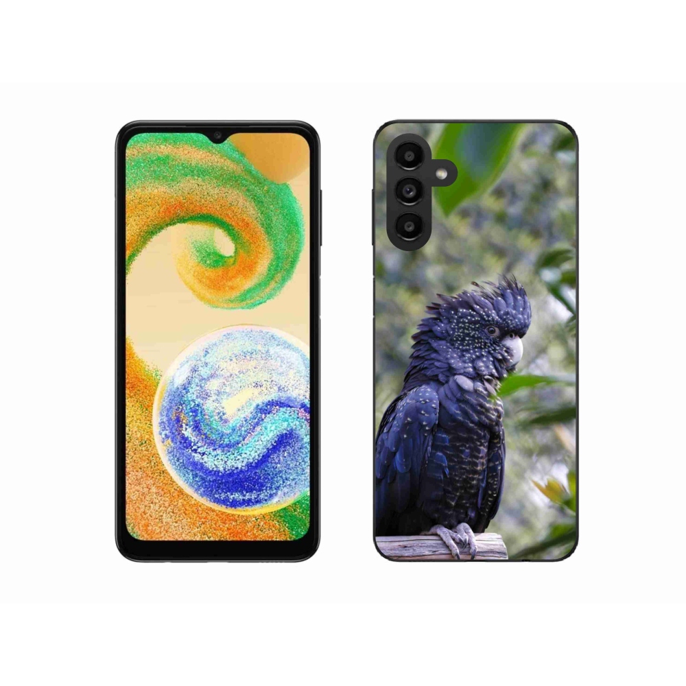 Zselés borítás mmCase Samsung Galaxy A04s (164,7x76,7x9,1 mm) - papagáj kakadu fekete