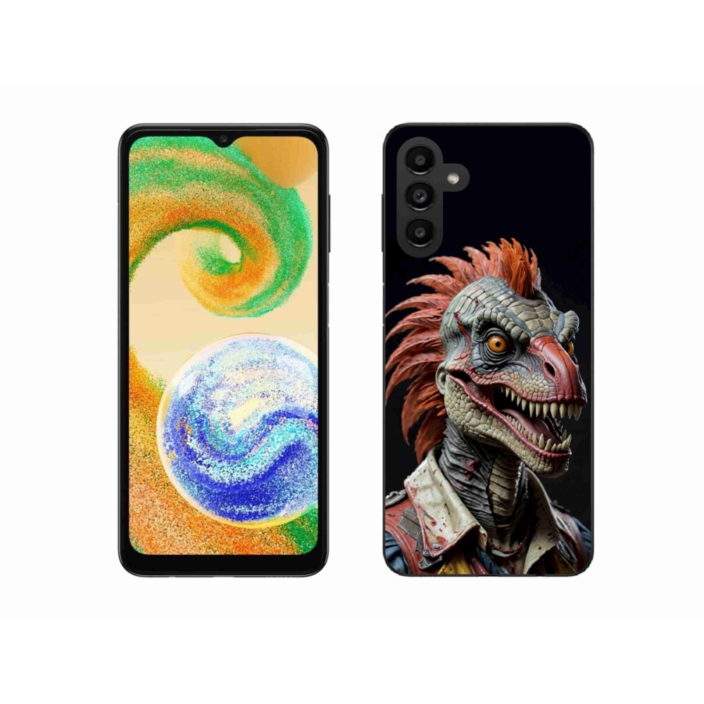 Zselés borítás mmCase Samsung Galaxy A04s (164,7x76,7x9,1 mm) - punk dinoszaurusz