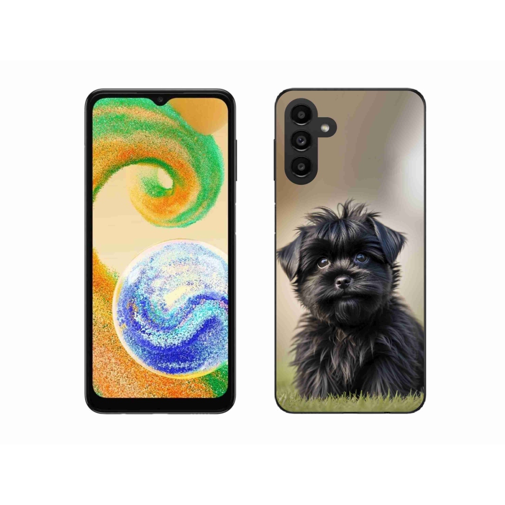 Zselés borító mmCase Samsung Galaxy A04s (164,7x76,7x9,1 mm) - aranyos fekete kutya
