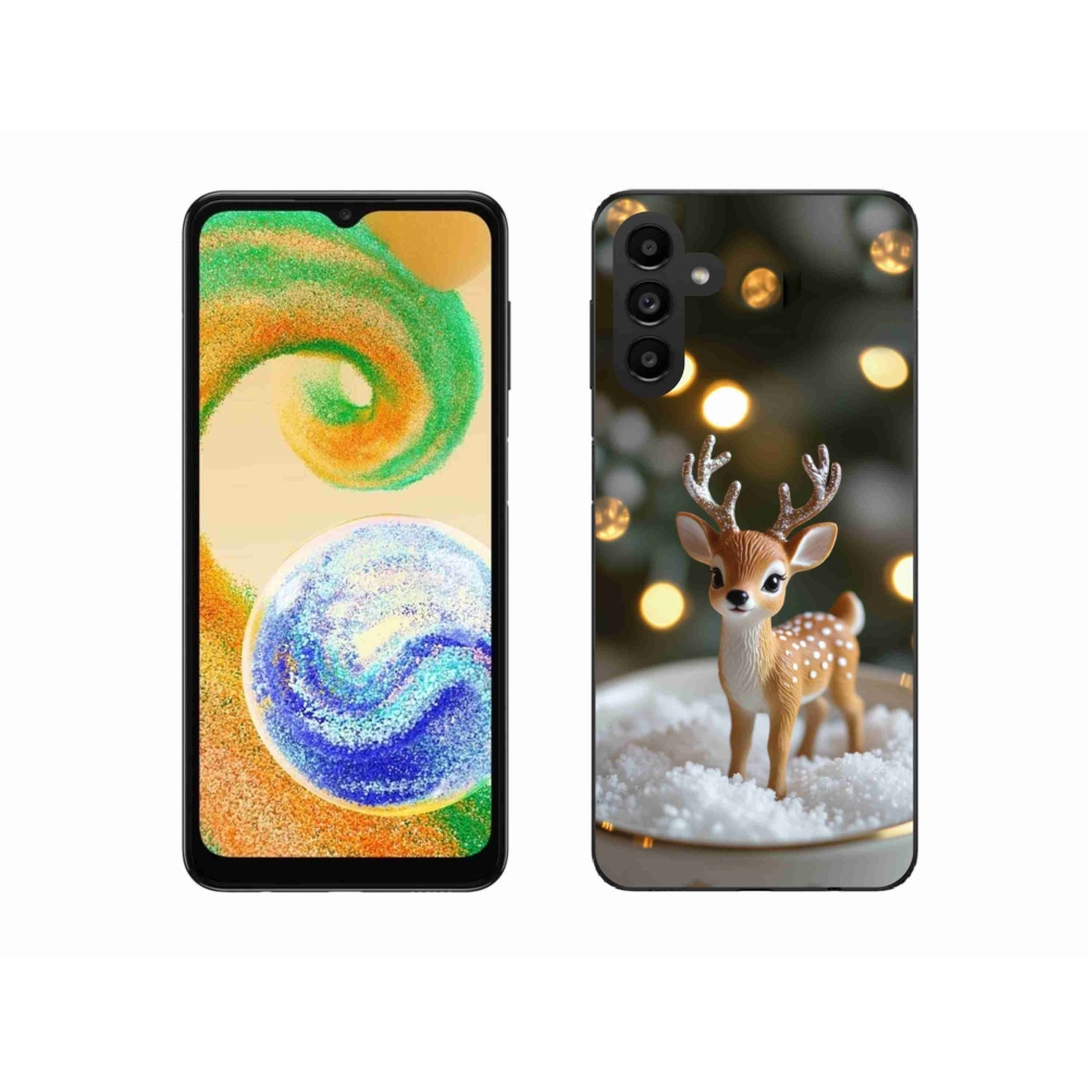 Zselés borítás mmCase Samsung Galaxy A04s (164,7x76,7x9,1 mm) - aranyos karácsonyi szarvasok