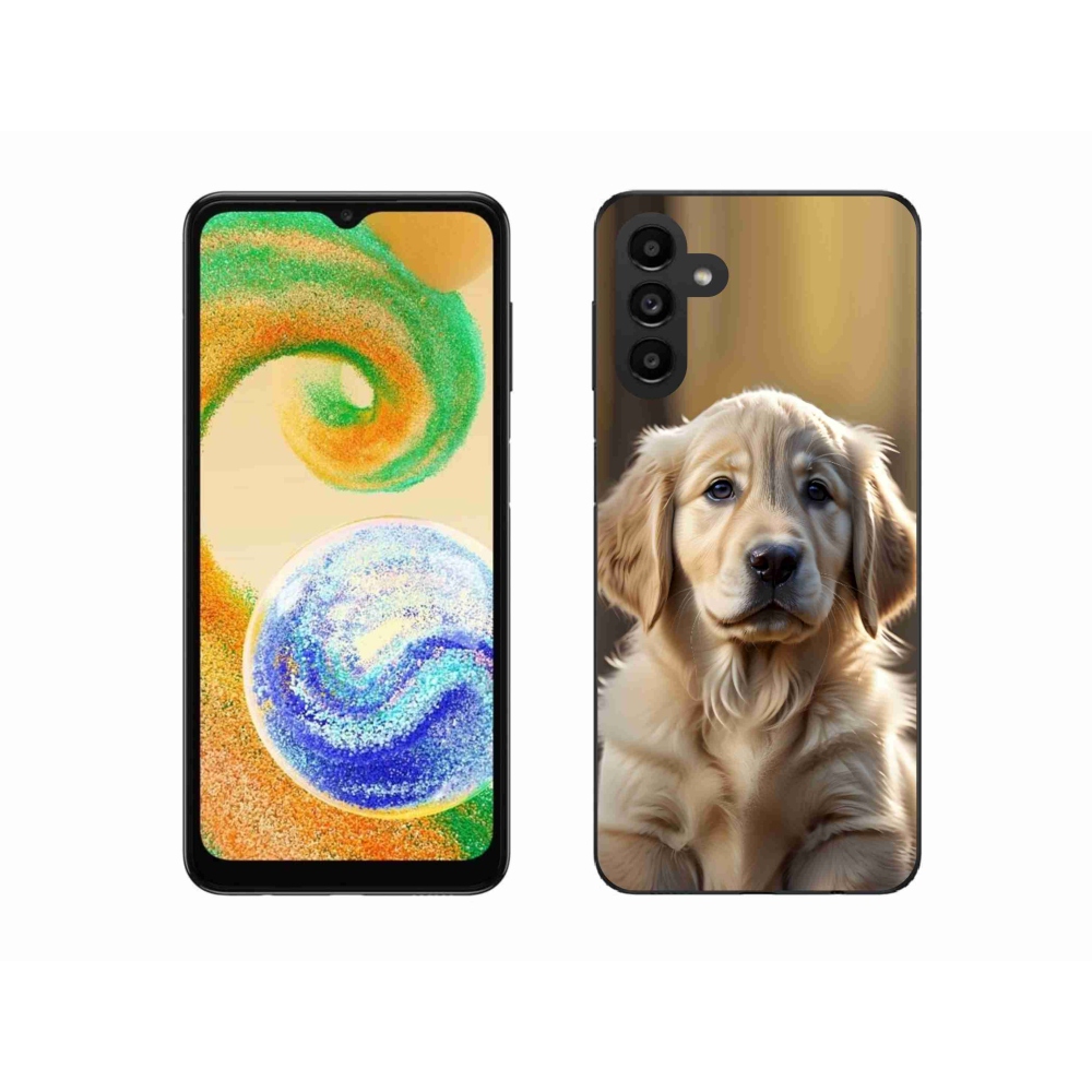 Gél borítás mmCase Samsung Galaxy A04s (164,7x76,7x9,1 mm) - aranyos arany retriever