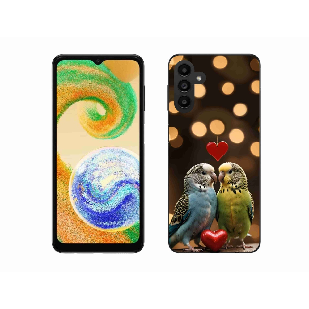 Zselés borítás mmCase Samsung Galaxy A04s (164,7x76,7x9,1 mm) - szerelmes papagájok